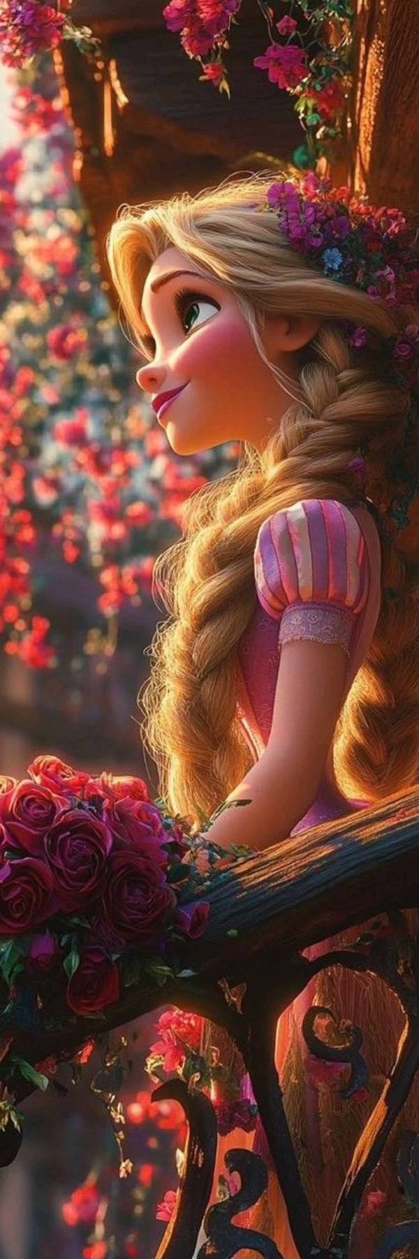Rapunzel Balcony Scene Bookmark – Tangled Inspired Magical Bookmark