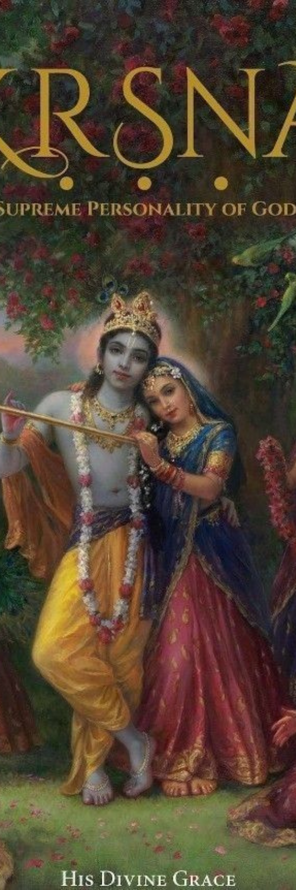 Book Cover Style Krishna – Elegant Devotional Bookmark