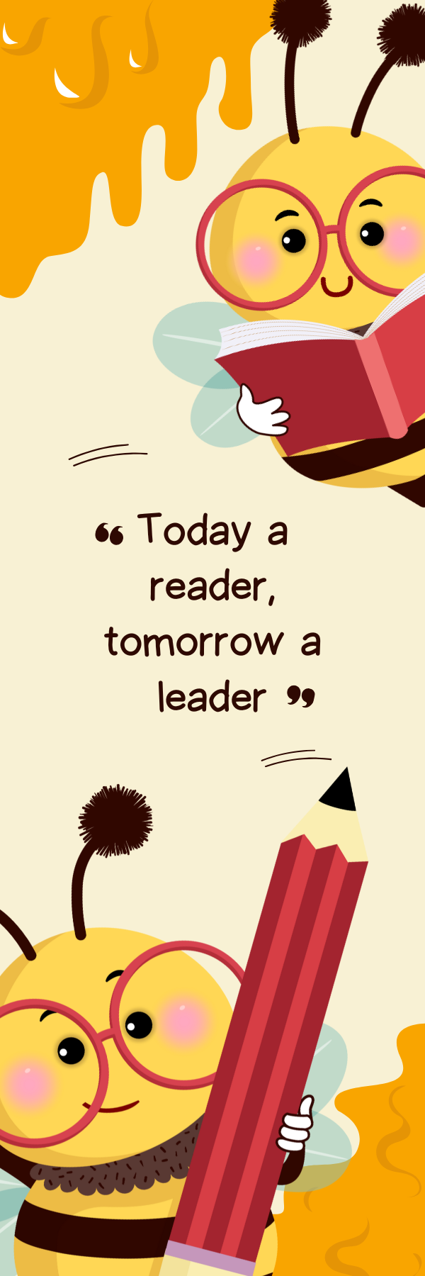 Reader to Leader – Fun Bookmark for Kids & Young Learners