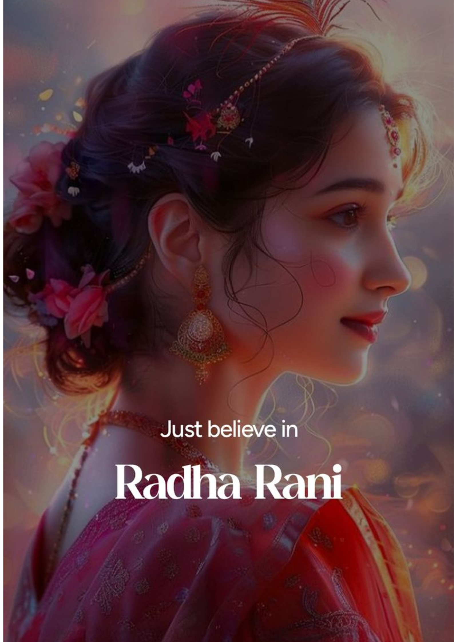 Radha Rani Poster – Devotional Spiritual Wall Art