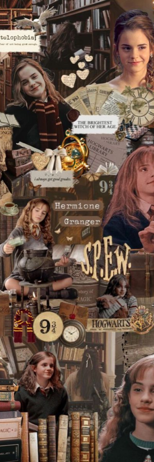 Harry Potter Aesthetic Collage Bookmark – Vintage Wizard Theme Design