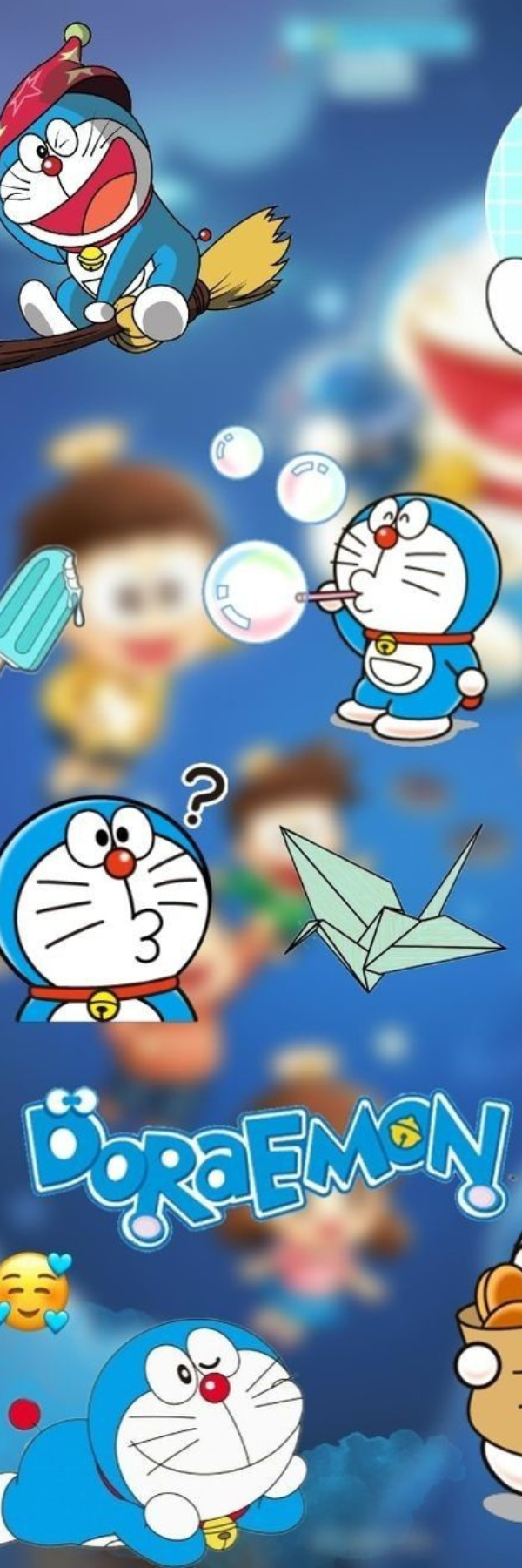 Cartoon Bookmark Bundle – 5 Stylish Doraemon Bookmarks for Students & Readers