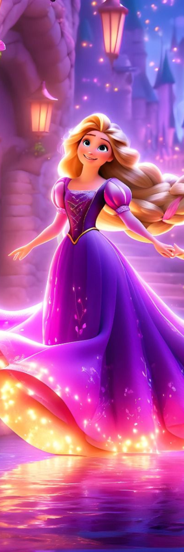 Rapunzel Purple Magic Dress Bookmark – Tangled Disney Princess Bookmark
