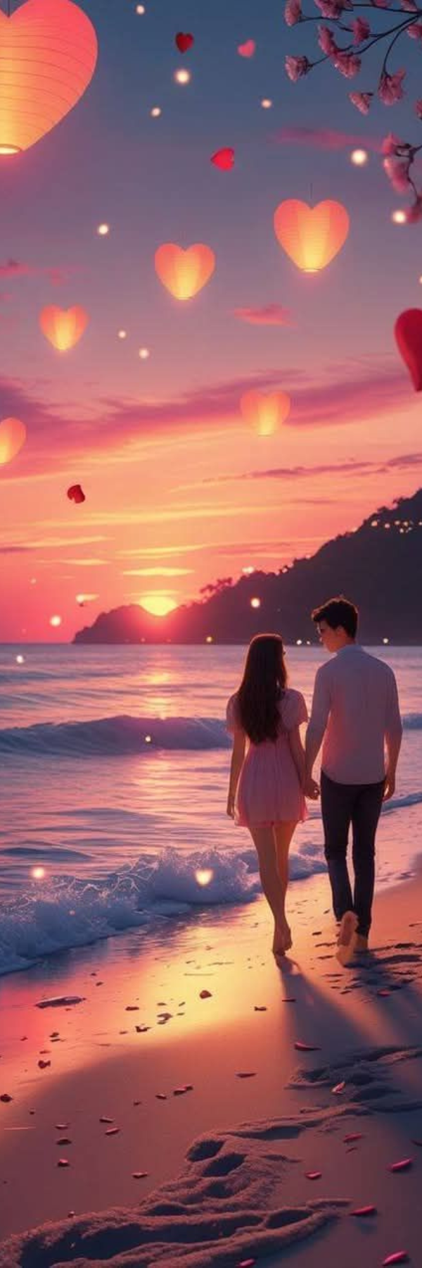 Sunset Promises – Romantic Beach Bookmark for Book Lovers