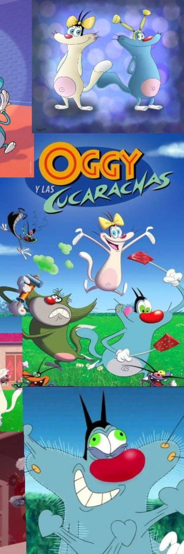 Oggy and the Cockroaches Bookmark – Cartoon Collage Design