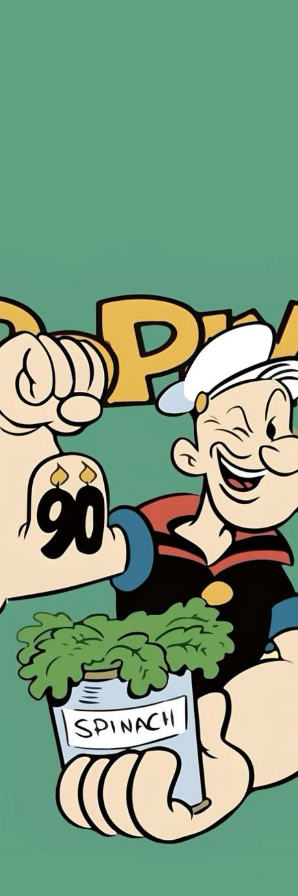 Popeye Cartoon Bookmark – Classic Sailor Man Character Design