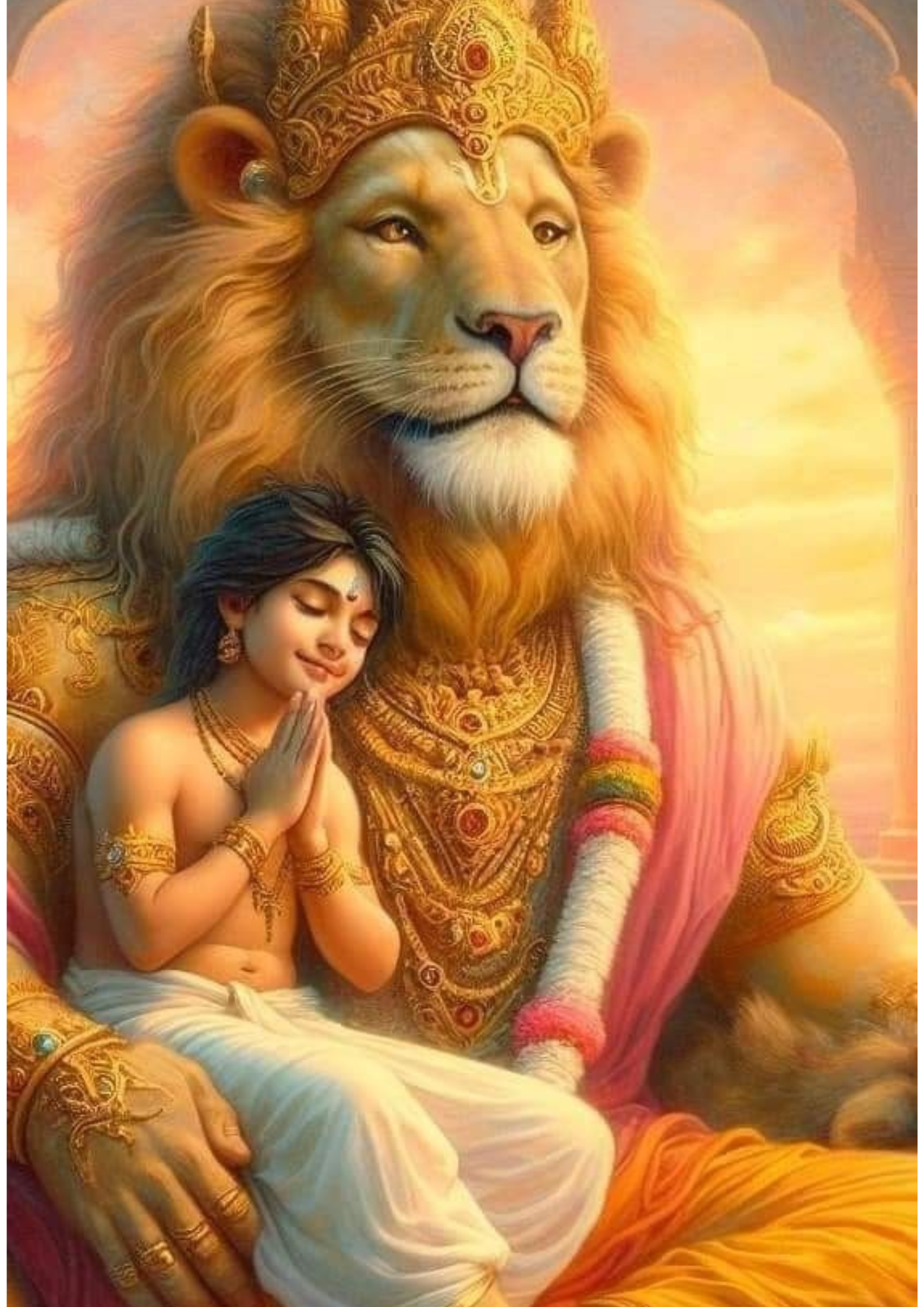 Narasimha Swamy Poster – Hindu God Spiritual Wall Art