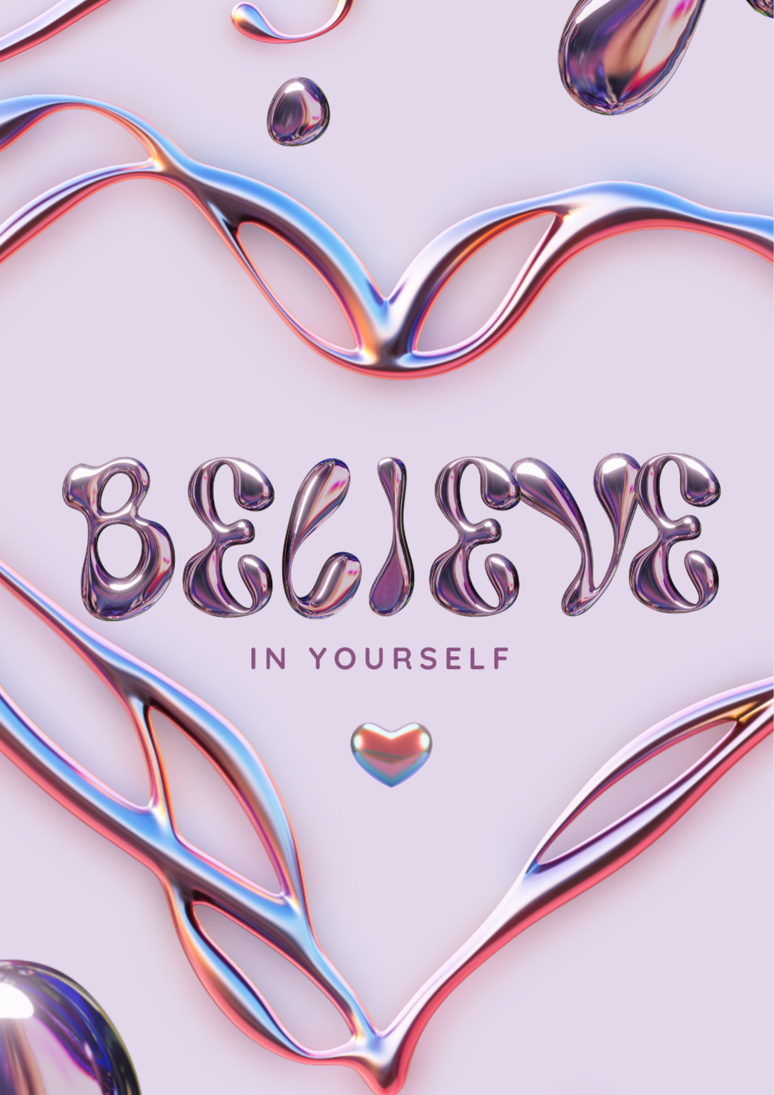 Believe in Yourself Poster – Motivational Quote Wall Art