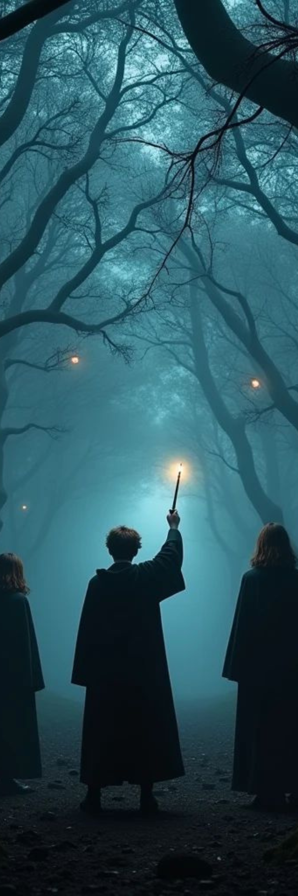 Harry Potter Patronus Bookmark – Wizard Silhouette Magical Forest Design