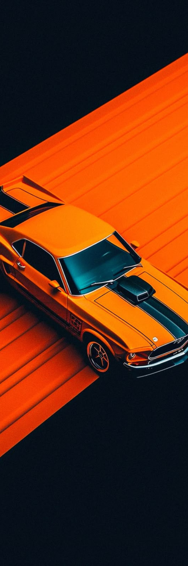 Orange Sports Car Illustration Bookmark – Modern Racing Car Design