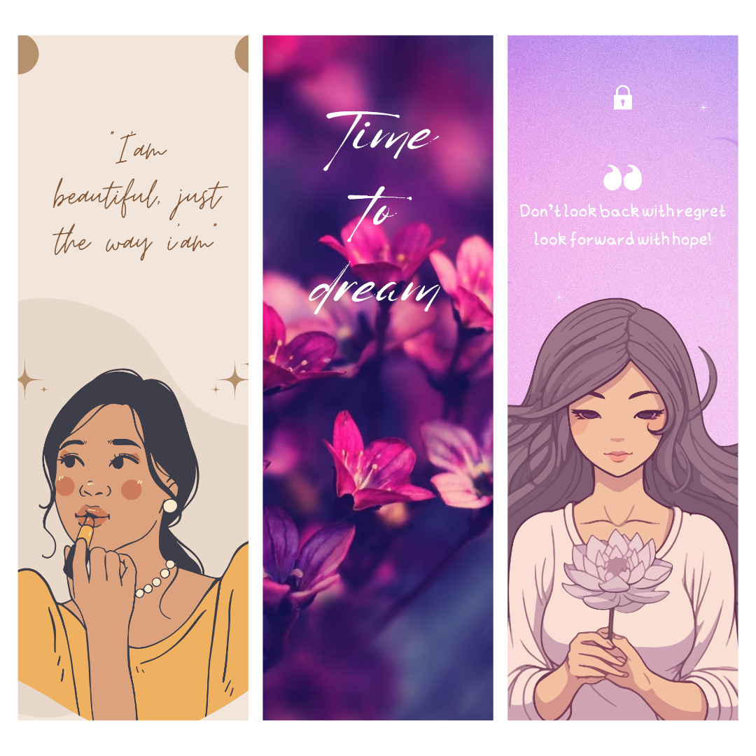 Premium Motivational Bookmarks Set of 3 | Self-Love, Dream Big & Mindfulness Bookmarks