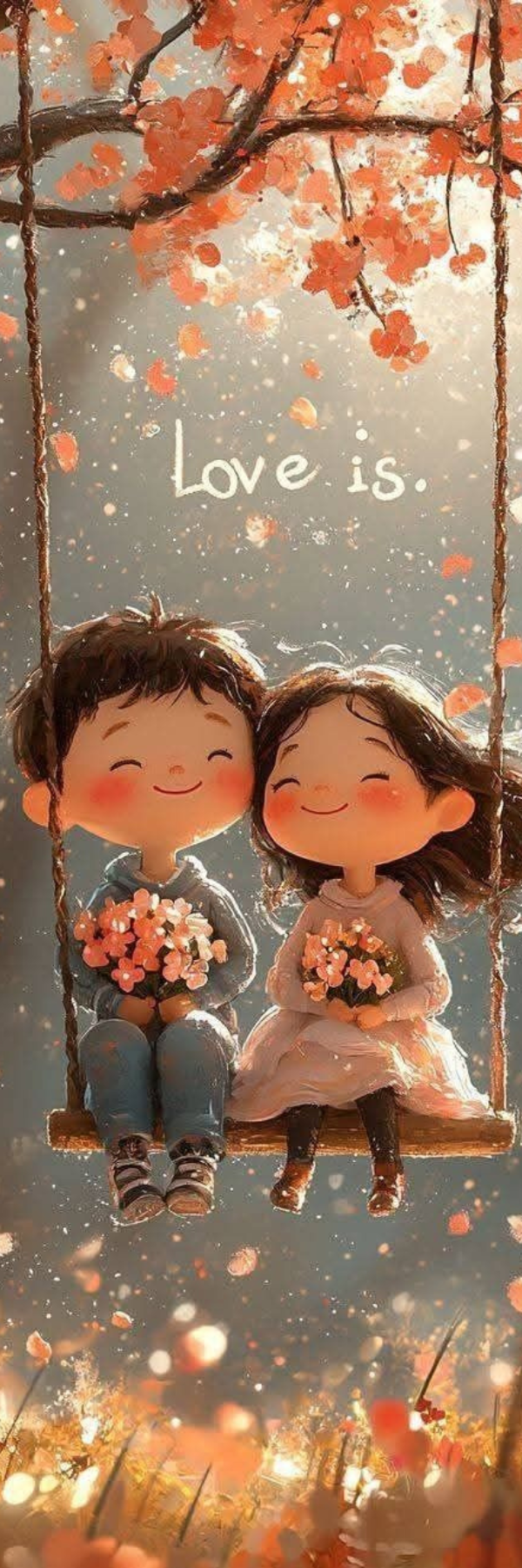 Autumn Love Notes – Cute Couple Bookmark with Fall Theme