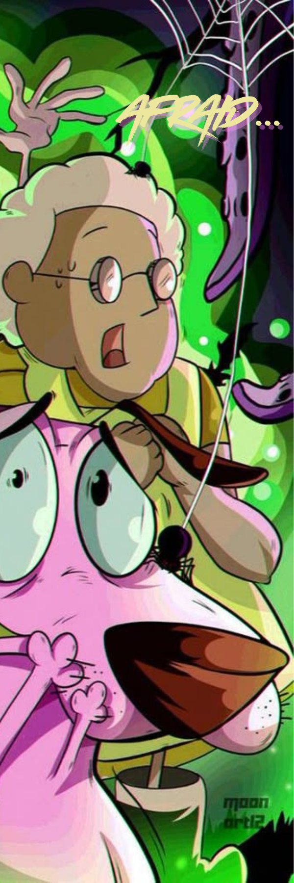Courage the Cowardly Dog Bookmark – Creepy Villains and Monsters Art