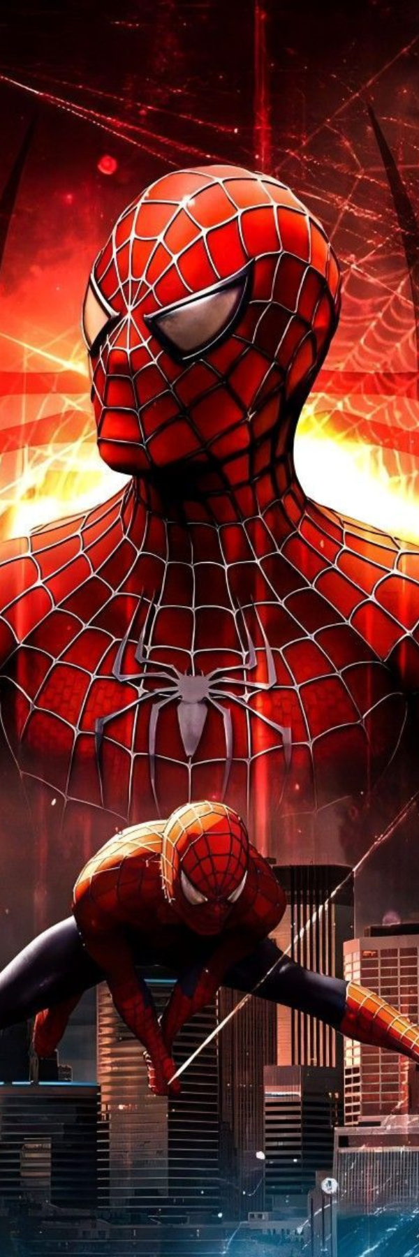 Spiderman Web Glow Bookmark – Marvel Superhero Red Suit Design