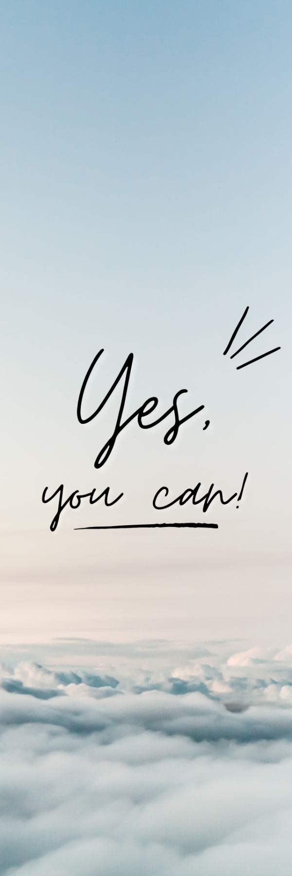 Yes You Can – Uplifting Sky Quote Bookmark for Daily Motivation