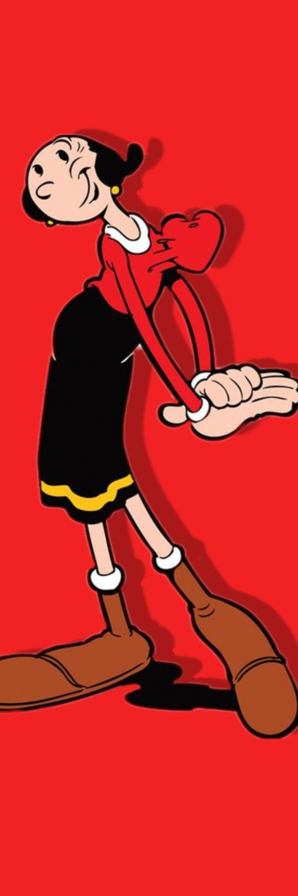 Olive Oyl Cartoon Bookmark – Classic Popeye Character Design