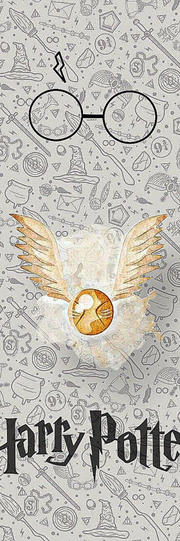 Harry Potter Glasses & Golden Snitch Bookmark – Minimalist Wizard Design