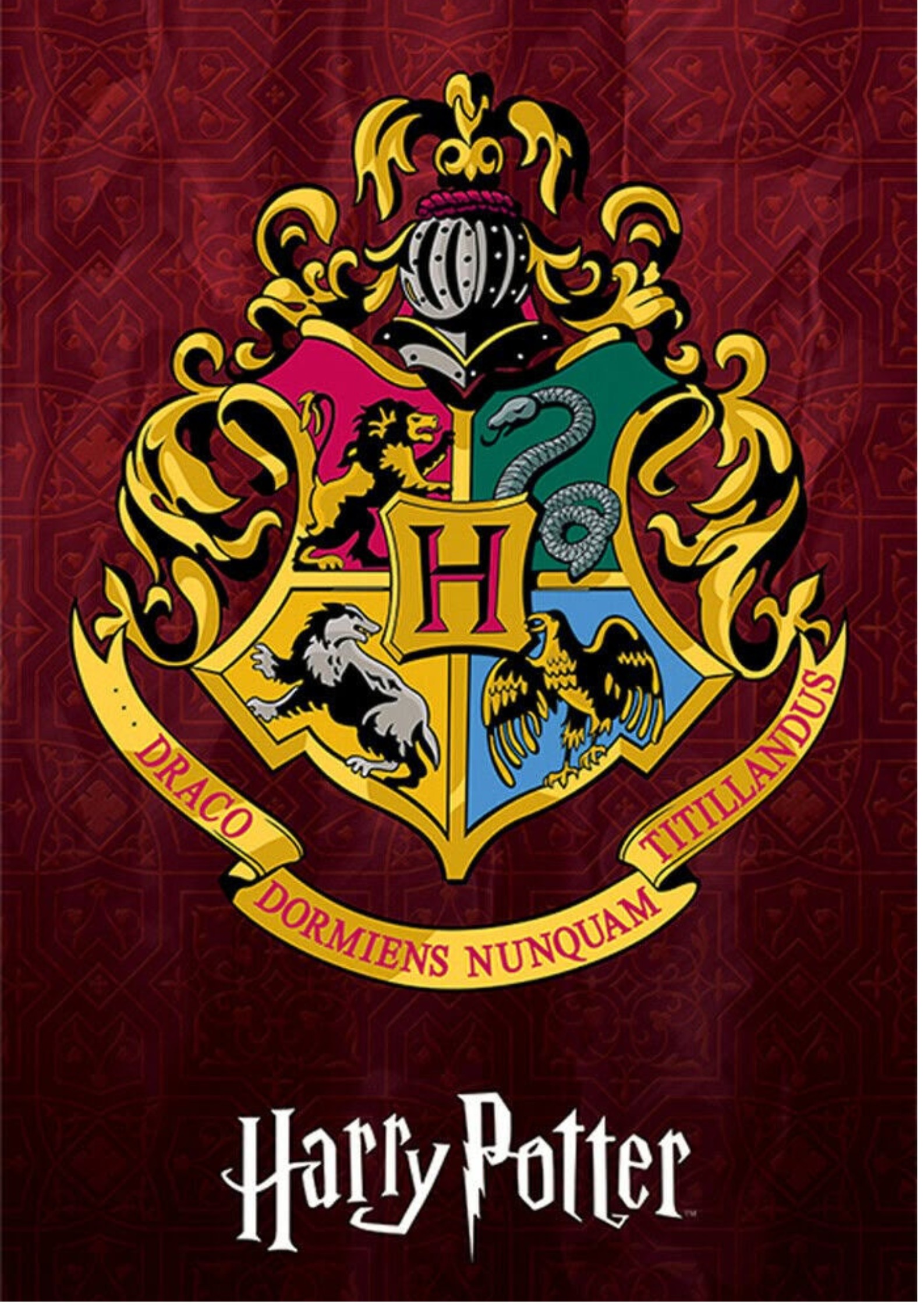Harry Potter Crest Poster – Hogwarts House Wall Art for Wizarding Fans