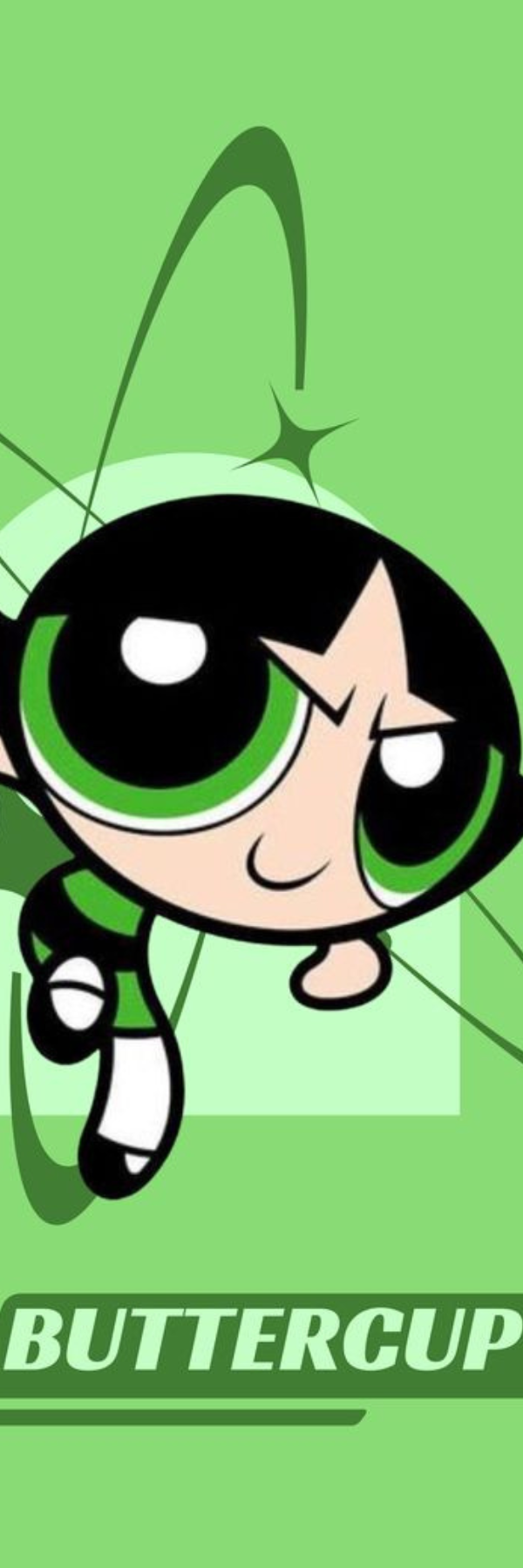 Buttercup Powerpuff Girls Bookmark – Strong Green Hero Design