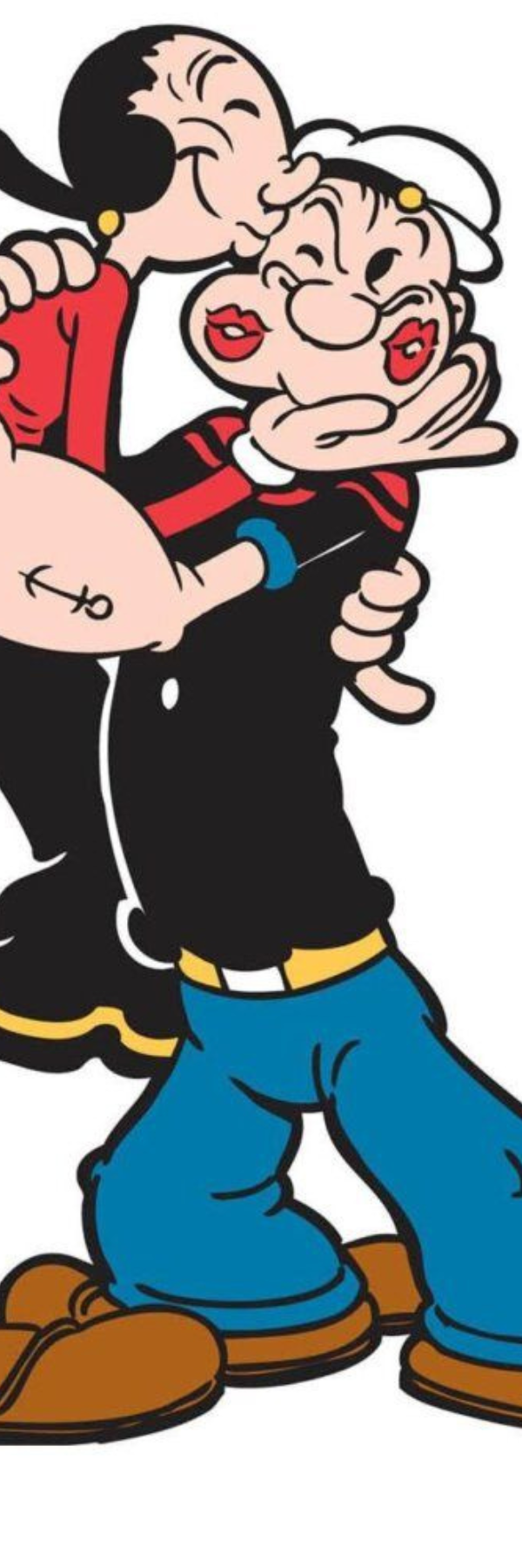 Popeye and Olive Oyl Bookmark – Cute Cartoon Couple Design