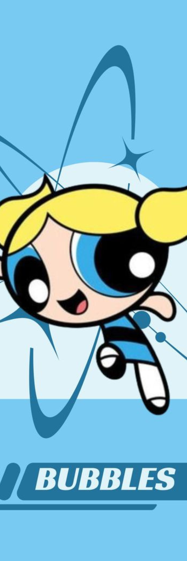Bubbles Powerpuff Girls Bookmark – Cute Blue Cartoon Character