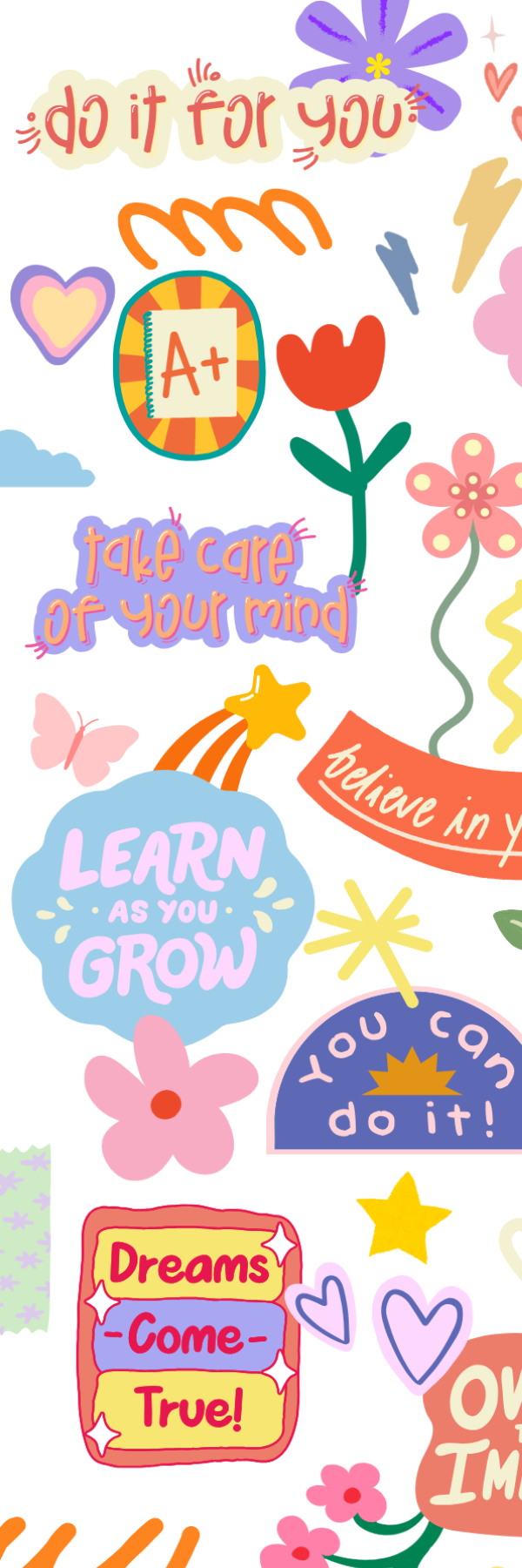 Do It for You – Future Self Motivation Bookmark with Vibrant Icons