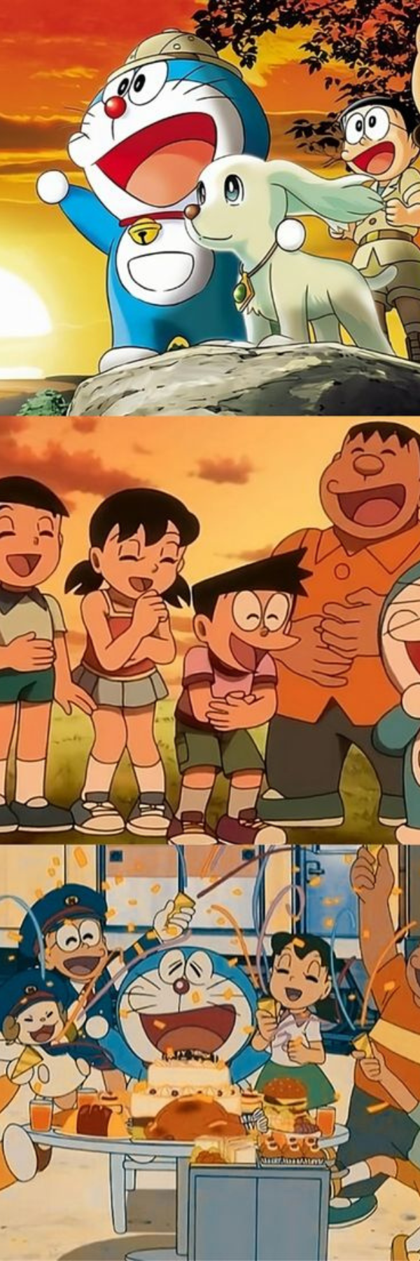 Doraemon Bookmark – Fun Adventure with Friends Collage