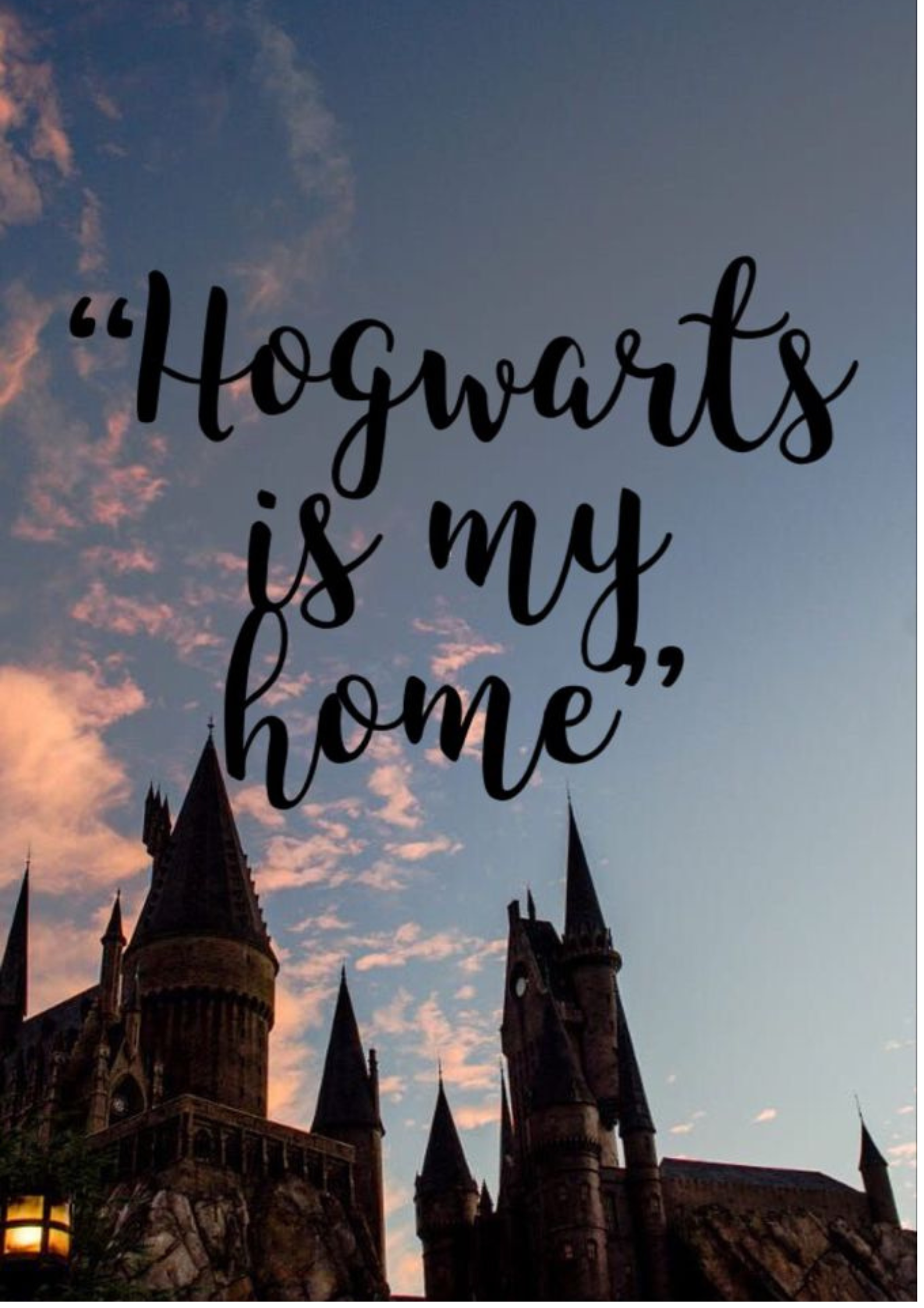 Hogwarts is My Home Poster – Harry Potter Quote Wall Art for Fans