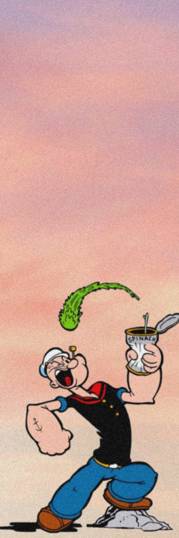 Popeye Eating Spinach Bookmark – Fun Cartoon Power-Up Design