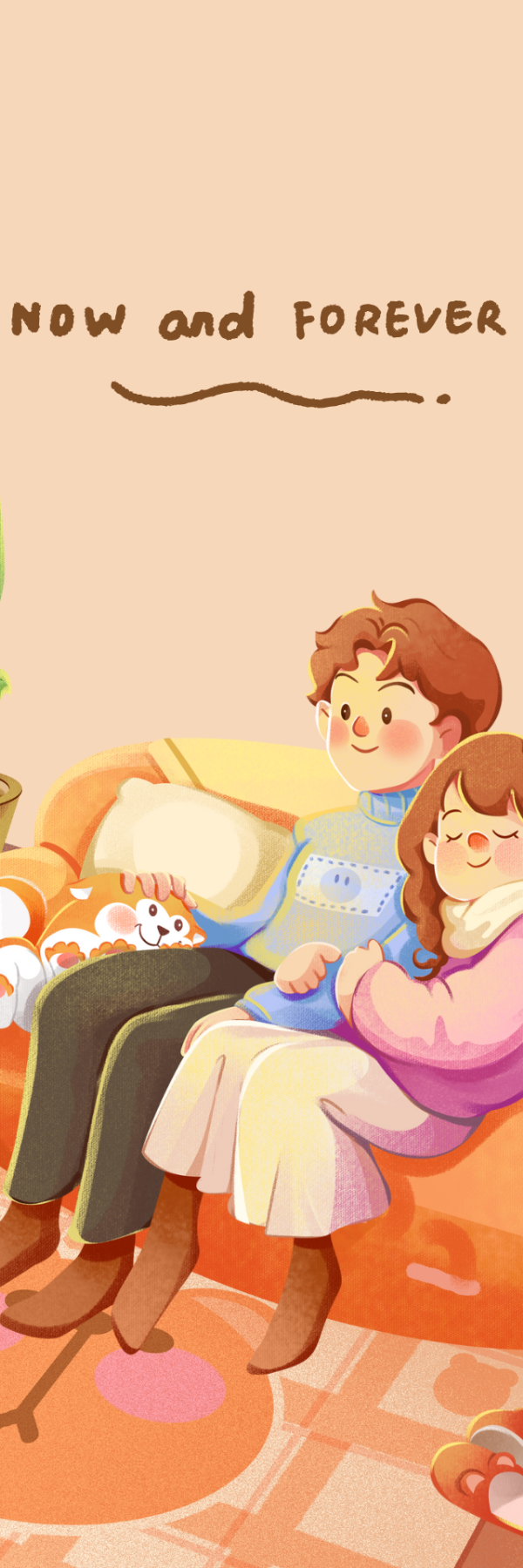 Cozy Chapters – Cuddling Couple Bookmark