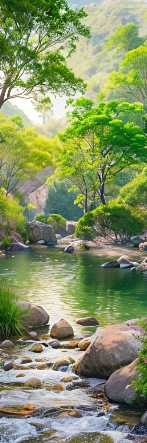 Beautiful River Nature Wallpaper – Peaceful HD Landscape