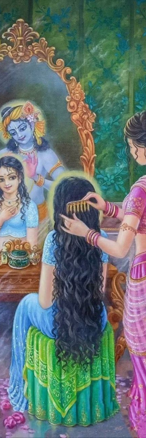 Radha Krishna in Forest – Divine Dance Bookmark