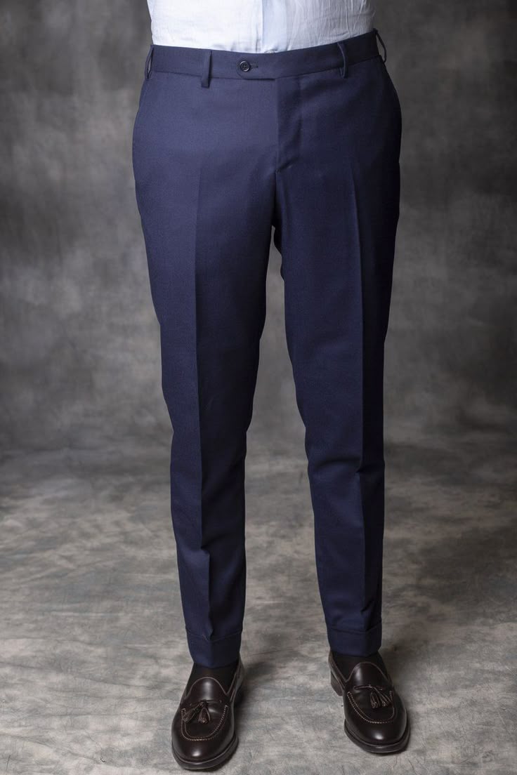 Tommy Hilfiger Men’s Classic Fit Navy Blue Formal Trousers