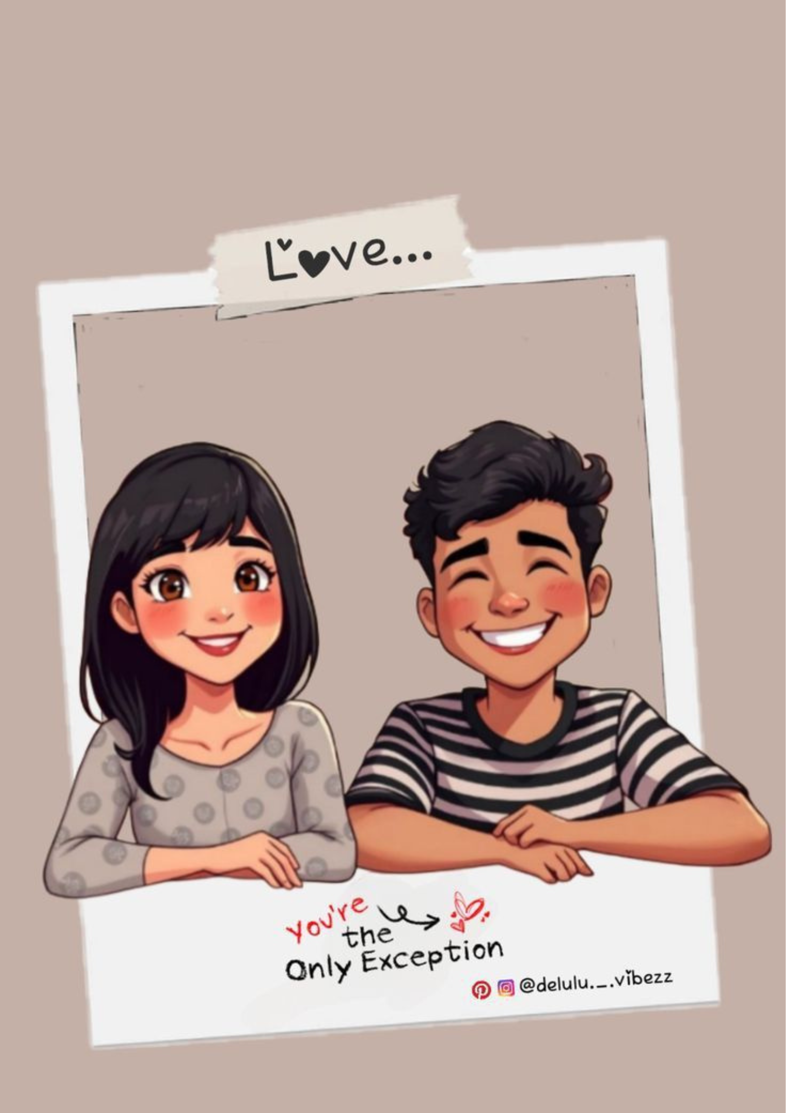 Cute Couple Romantic Poster | Love Wall Art for Bedroom & Gifts