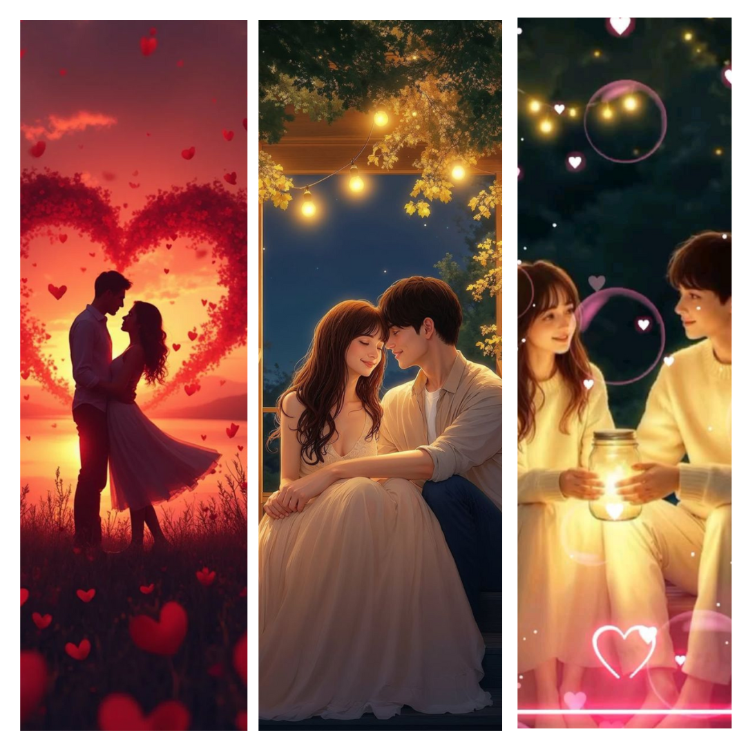 Romantic Wedding & Couple Bookmarks | Set of 3 Love-Themed Aesthetic Bookmarks