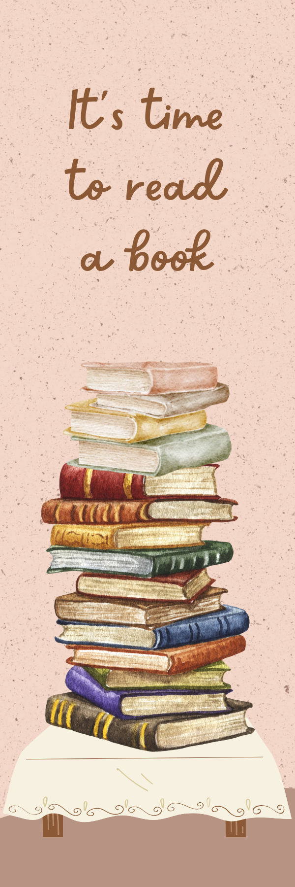 Stack of Books Quote Bookmark – Cute Aesthetic Reading Lover Gift