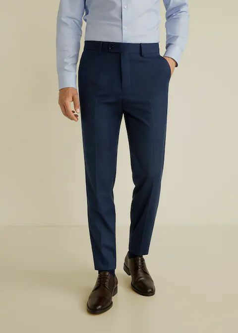 Tommy Hilfiger Men’s Classic Fit Navy Blue Formal Trousers